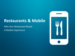 Restaurants & Mobile - Best Mobile Business Apps