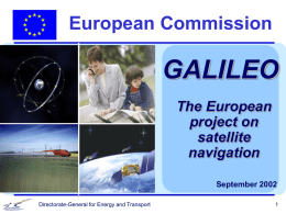 GALILEO: Its development starts now