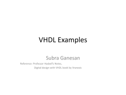 VHDL Example - Oakland University