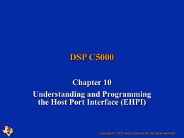 Understanding and programming the Host Port Interface