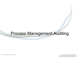 HRG Process Management Auditing