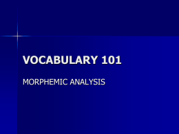 VOCABULARY 101 - OnCourse Systems