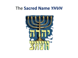 The Sacred Name