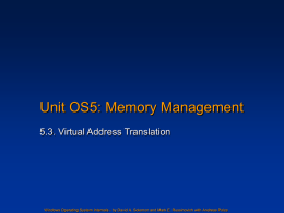 Unit OS5: Windows Memory Management Operation