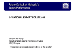 The future of Malaysian exports