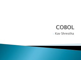 COBOL - Welcome to grothoff.org