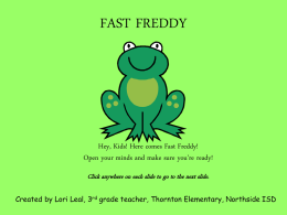 FAST FREDDY - pearsonschool.com