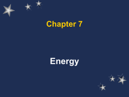 Energy - Physics & Astronomy | SFASU