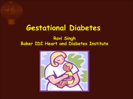 Gestational Diabetes Dr Ravi Singh