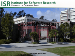 My Heading Here - Institute for Software Research