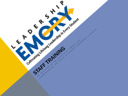 Staff Training - Emory University