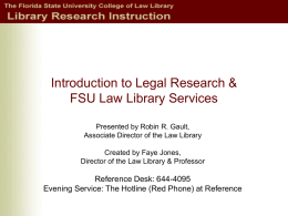 Introduction to Legal Research