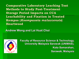 Comparative Laboratory Leaching Test Methods to Study Post