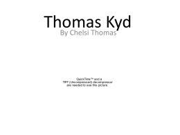 Thomas Kyd - College St