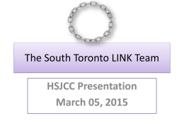 The South Toronto LINK Team