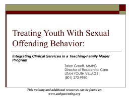 The Teaching-Family Model and Sex Specific Treatment