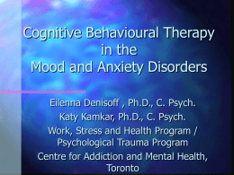 Pearls of Cognitive Behavioural Therapy in the Mood and