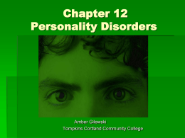 Durand and Barlow Chapter 11: Personality Disorders