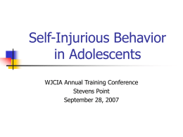Self-Injurious Behavior in Adolescents