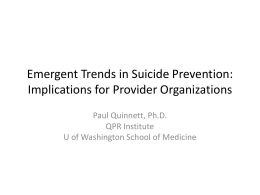 Perspectives on Suicide - NC Council of Community Programs