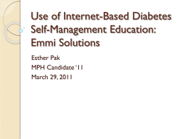 Use of Internet-Based Diabetes Self