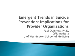 Perspectives on Suicide