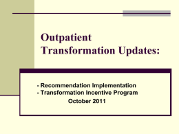 Outpatient Transformation