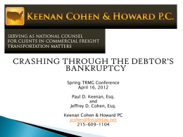 Crashing Through Bankruptcy - Cohen