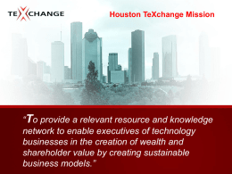 Houston TeXchange Mission