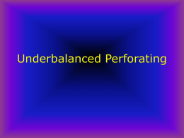 Underbalanced Perforating