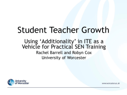 Student Teacher Growth
