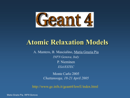Seminario Geant4 INFN