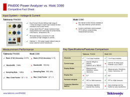 DPO3000 Series vs. Agilent DSO5000A Competitive Fact Sheet