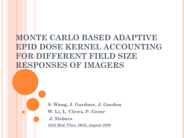 Monte Carlo Based adaptive EPID dose kernel accounting for