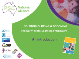 Belonging, Being & Becoming - Children's Services Central