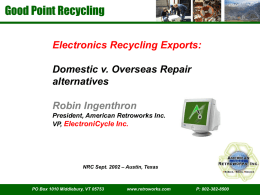 National Recycling Coalition Presentation (2002 Austin TX)