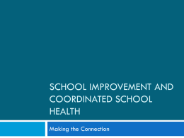 School Improvement and Coordinated School Health