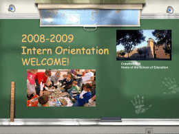 Orientation: Student Teaching Internship