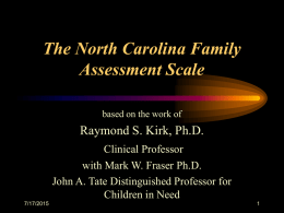 The North Carolina Family Assessment Scale