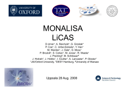 MONALISA LiCAS - University of Oxford