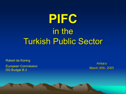 PIFC in the Turkish Public Sector