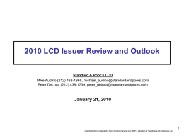 2010 LCD Issuer Review and Outlook
