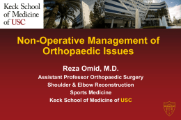 TITLE OF THE PRESENTATION - Los Angeles Orthopaedic