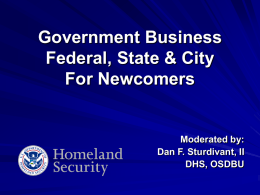 HOW TO DO BUSINESS WITH THE FEDERAL GOVERNMENT
