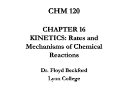 CHEM 1240 CHAPTER 12 CHEMICAL KINETICS