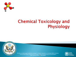 Chemical Toxicology and Physiology - CSP