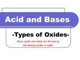 Acid and Bases - AIS IGCSE Science