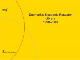 Danmarks Elektroniske Forskningsbibliotek