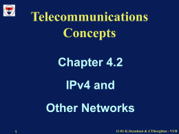 Telecommunications Concepts - Vrije Universiteit Brussel