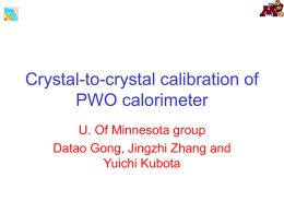 Crystal-to-crystal calibration of PWO calorimeter